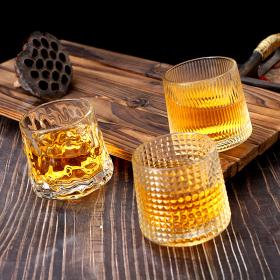 Rotating crystal glass cup